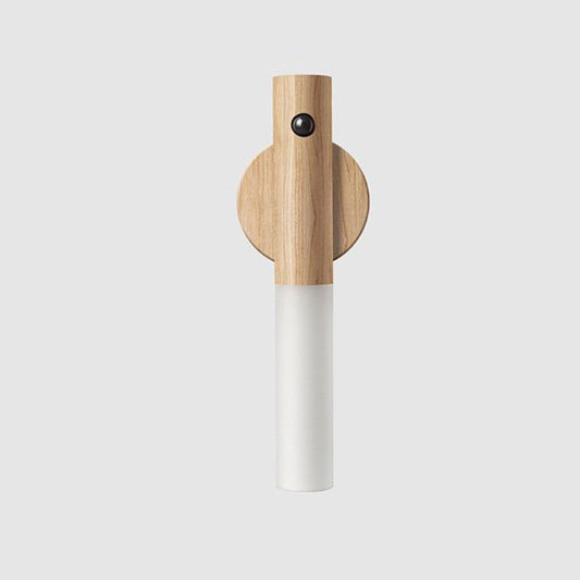 Auto LED USB Magnetic Wooden Wireless Night Light with PIR Motion Sensor Perfect for Corridors, Porches, Cabinets & Walls