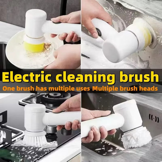 Turn Cleaning Into Magic! 5-in-1 Electric Cleaning Brush for effortless, powerful scrubbing on bathtubs, tiles, and more.