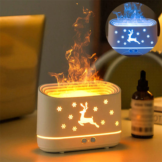 Silent Elk Flame Diffuser a glowing touch of warmth, mist, and festive charm for your home ✨