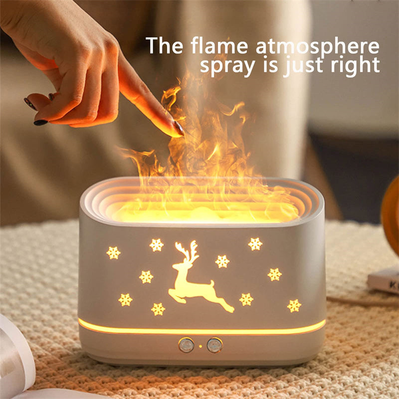 Silent Elk Flame Diffuser a glowing touch of warmth, mist, and festive charm for your home ✨