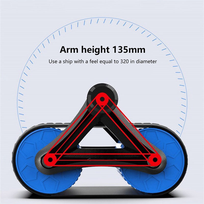 Auto-Rebound Ab Wheel Roller Double Wheel Core Trainer for Men & Women, Perfect for Home Fitness