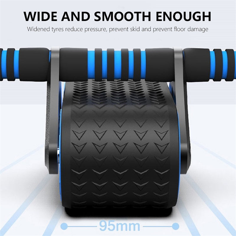 Auto-Rebound Ab Wheel Roller Double Wheel Core Trainer for Men & Women, Perfect for Home Fitness