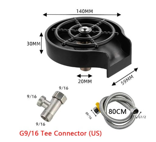 Smart Bar Sink Cup Washer High-Pressure Automatic Faucet Cleaner for Quick Kitchen & Coffee Cup Rinsing