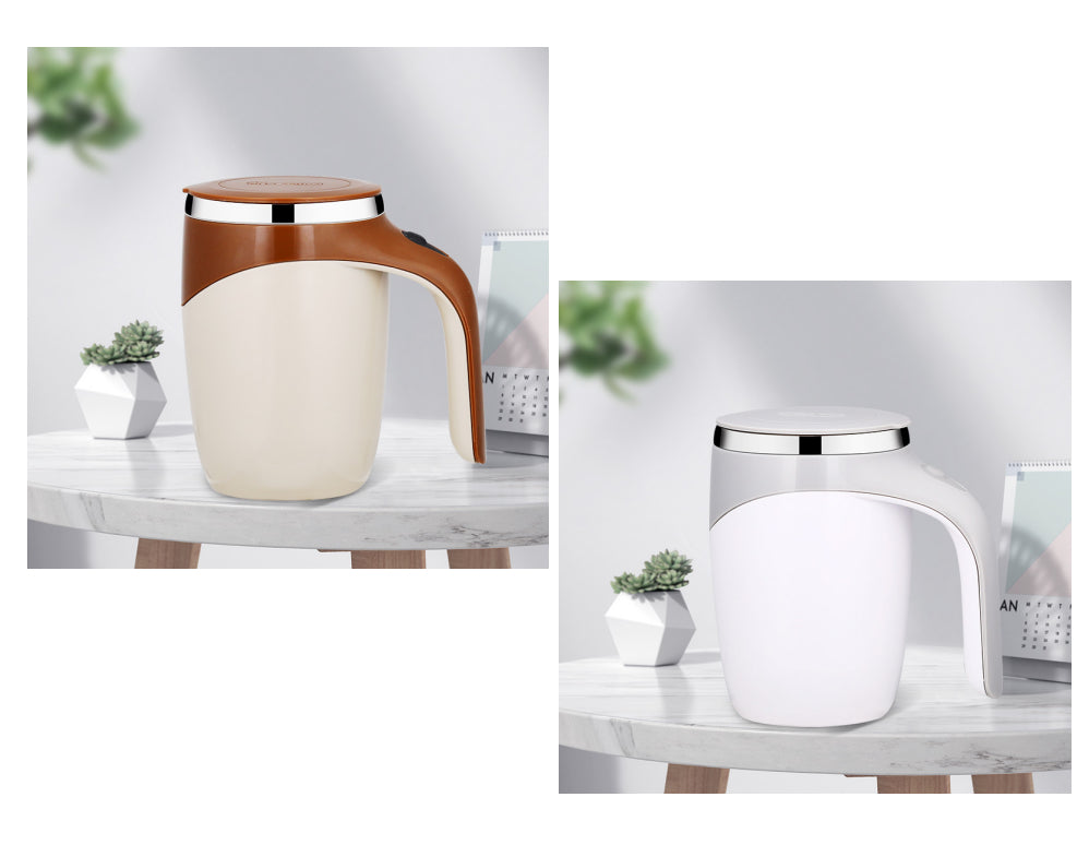 Rechargeable Self-Stirring Mug Premium Electric Mixing Cup for Coffee, Milkshakes & Drinks | Smart Magnetic Rotation Technology