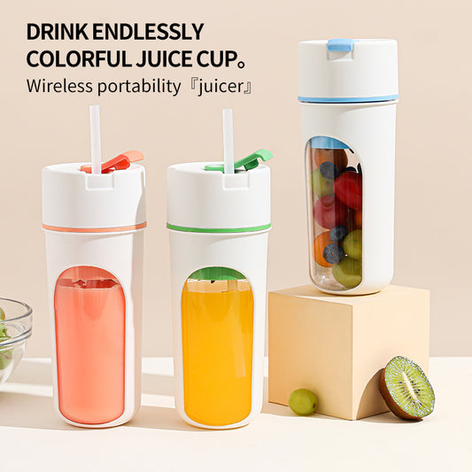 Portable USB Rechargeable Blender Juicer Wireless Smoothie Maker, Fruit Mixer, Ice Crusher & Mini Food Processor