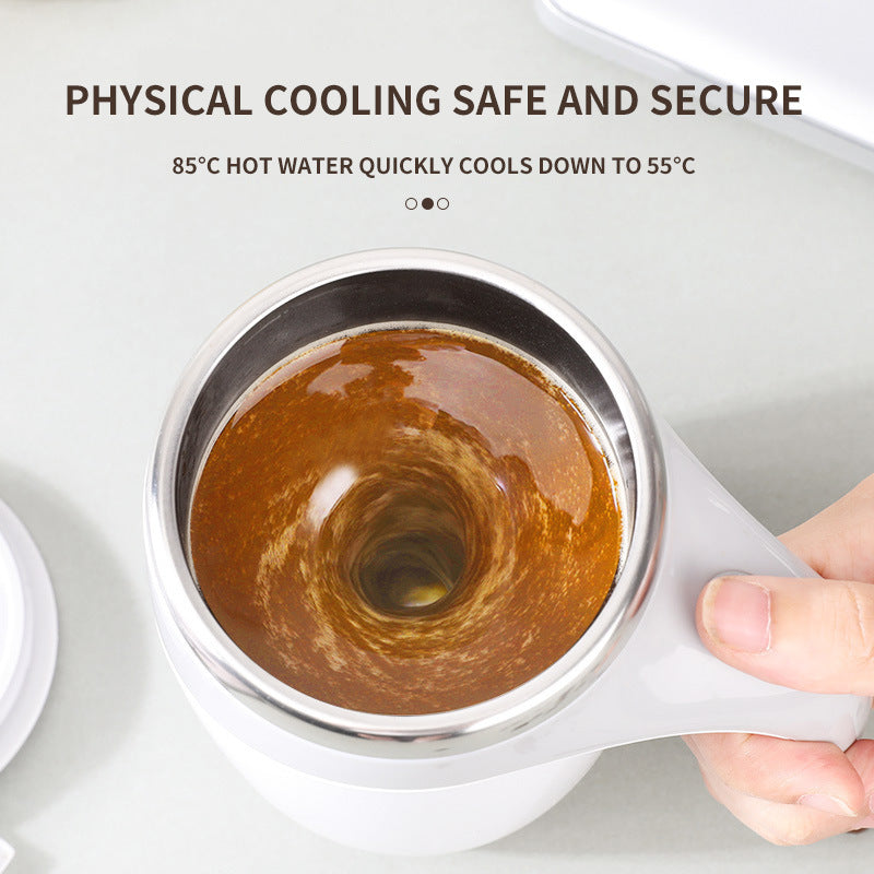 Rechargeable Self-Stirring Mug Premium Electric Mixing Cup for Coffee, Milkshakes & Drinks | Smart Magnetic Rotation Technology