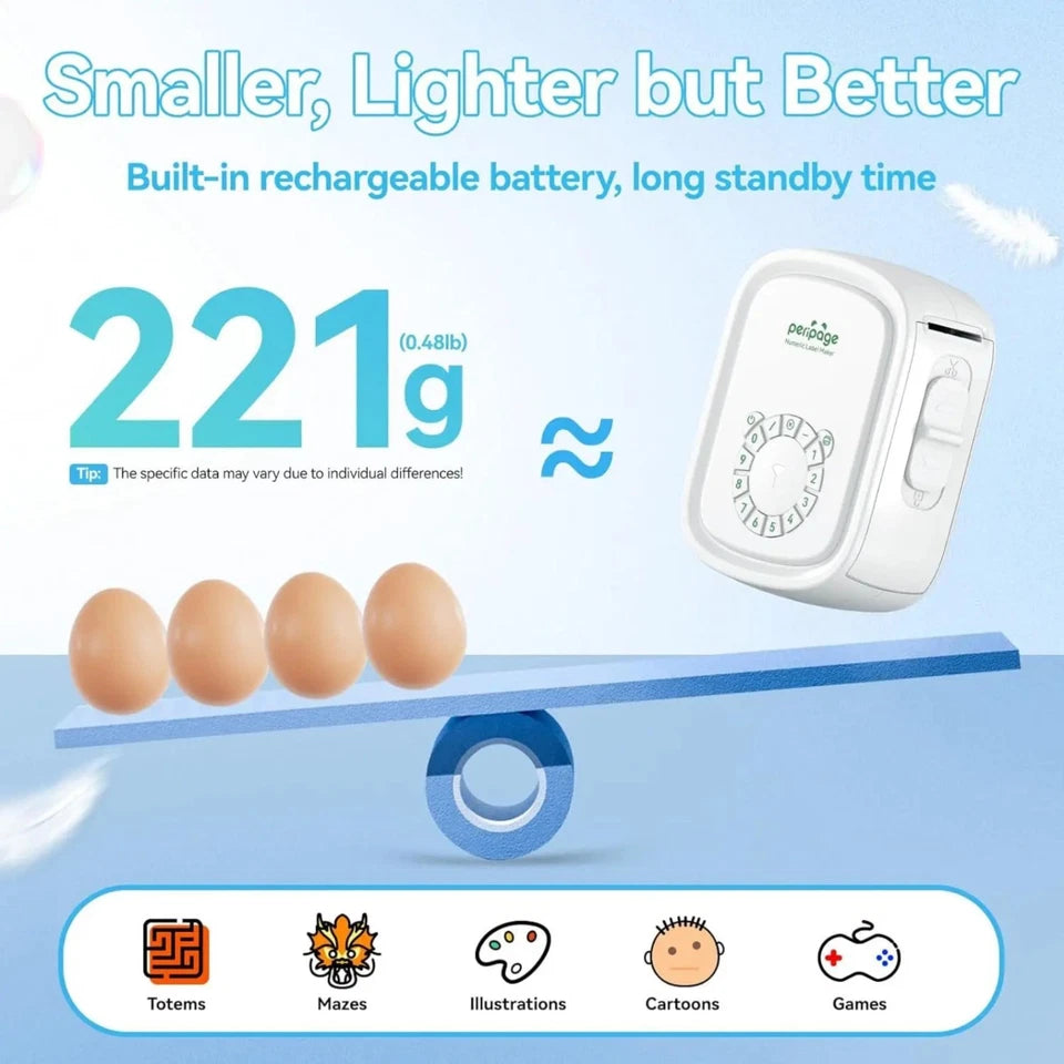 Peripage P10 Pro Mini Pocket Thermal Printer – Bluetooth Label Printing for iPhone & Android