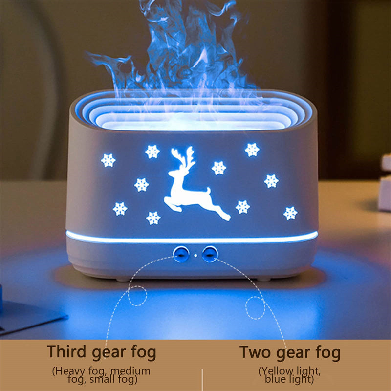 Silent Elk Flame Diffuser a glowing touch of warmth, mist, and festive charm for your home ✨
