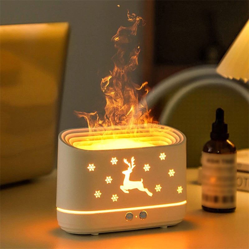 Silent Elk Flame Diffuser a glowing touch of warmth, mist, and festive charm for your home ✨