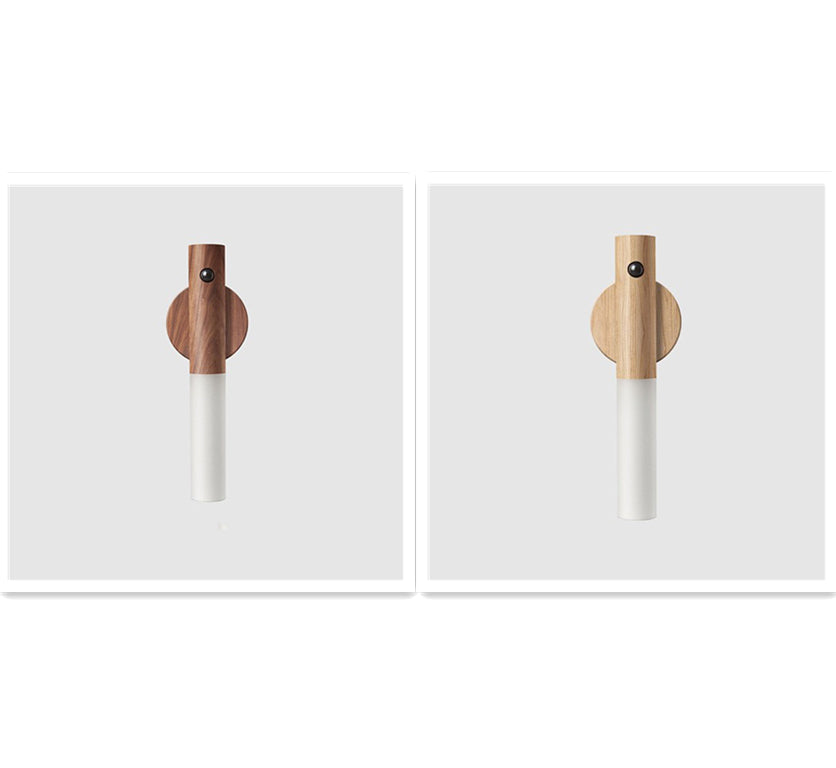 Auto LED USB Magnetic Wooden Wireless Night Light with PIR Motion Sensor Perfect for Corridors, Porches, Cabinets & Walls