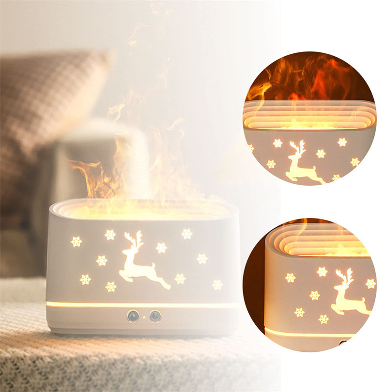 Silent Elk Flame Diffuser a glowing touch of warmth, mist, and festive charm for your home ✨