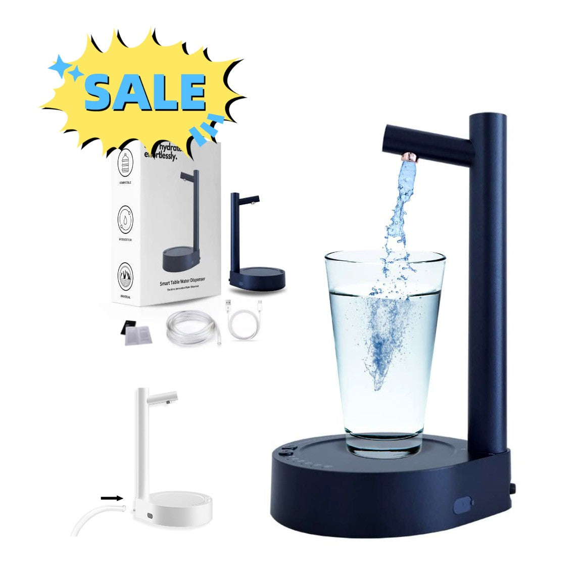Rechargeable Automatic Water Dispenser Electric Pump for Gallon Bottles